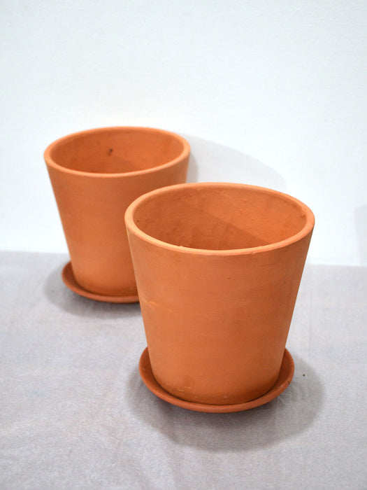 V Shaped Terracotta Pots (Set of 2)