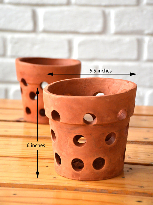 Orchid Terracotta Pot (Set of 2)