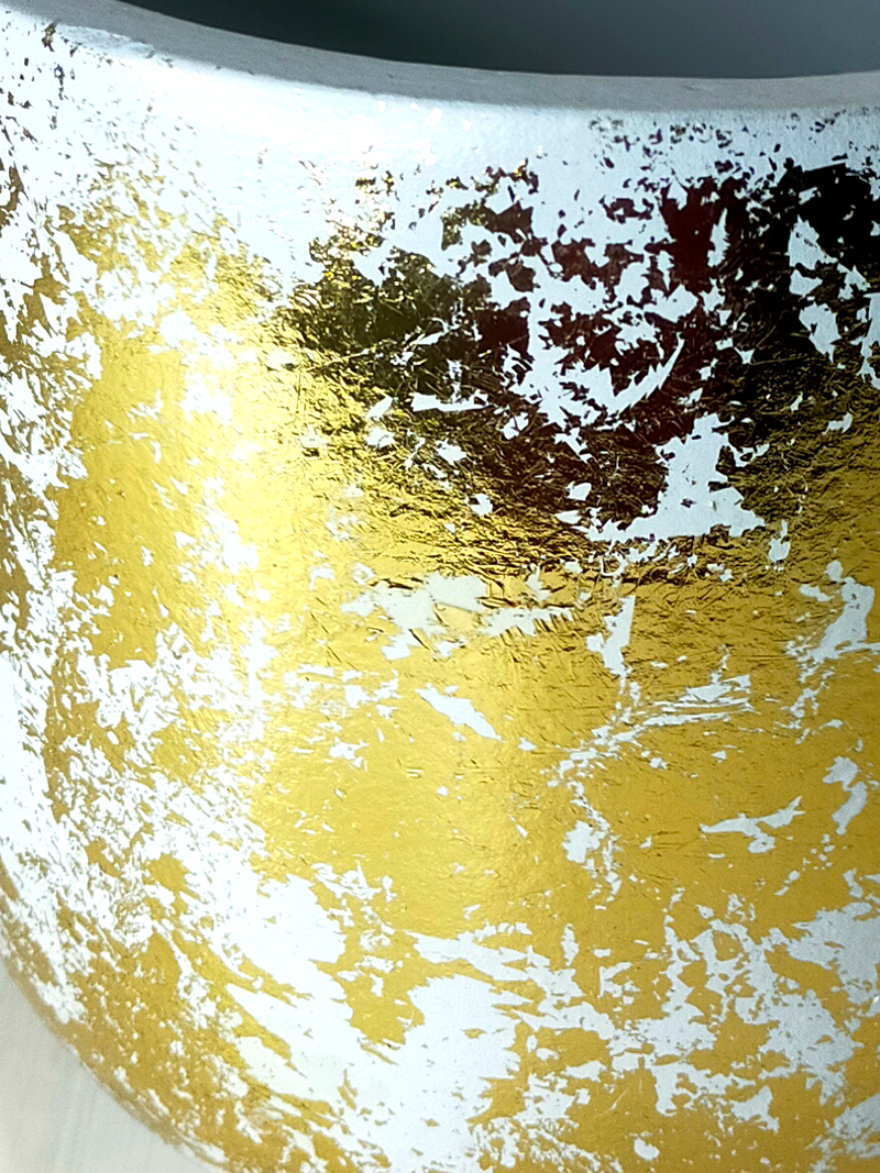 Gold Foil Terrcotta Pot (6 inches)