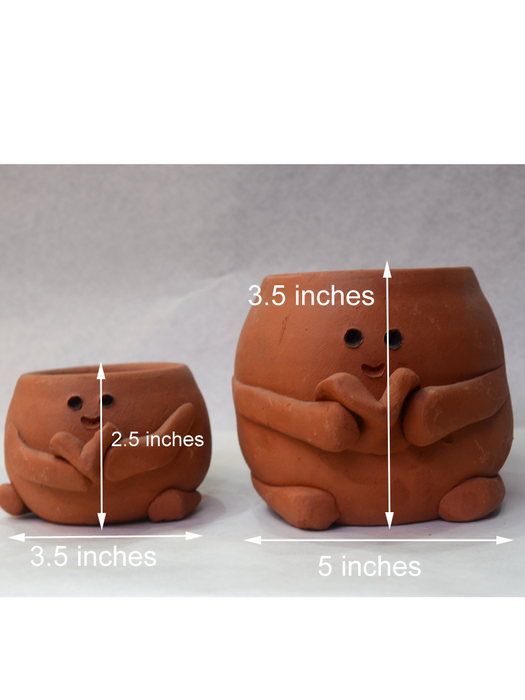 Animal Themed Terracotta Pots (2.5 inches, 4 inches)
