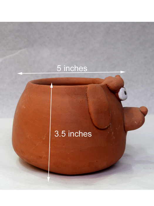 Animal Themed Terracotta Pots (2.5 inches, 4 inches)