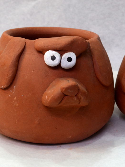 Animal Themed Terracotta Pots (2.5 inches, 4 inches)
