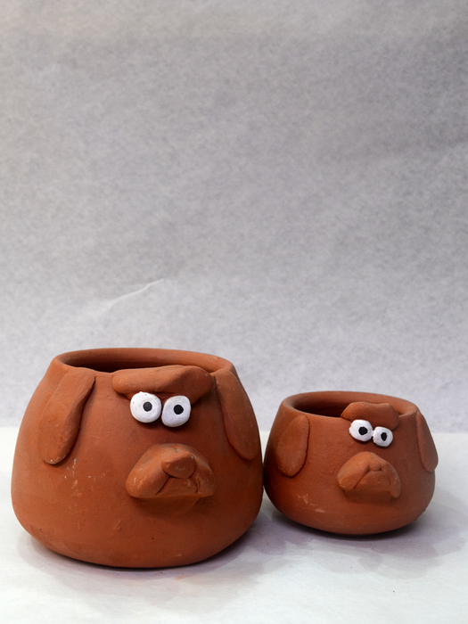 Animal Themed Terracotta Pots (2.5 inches, 4 inches)