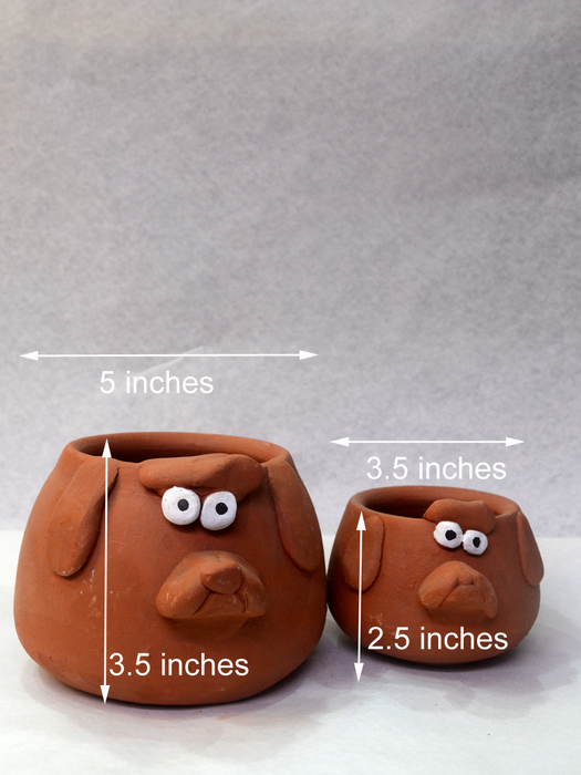Animal Themed Terracotta Pots (2.5 inches, 4 inches)