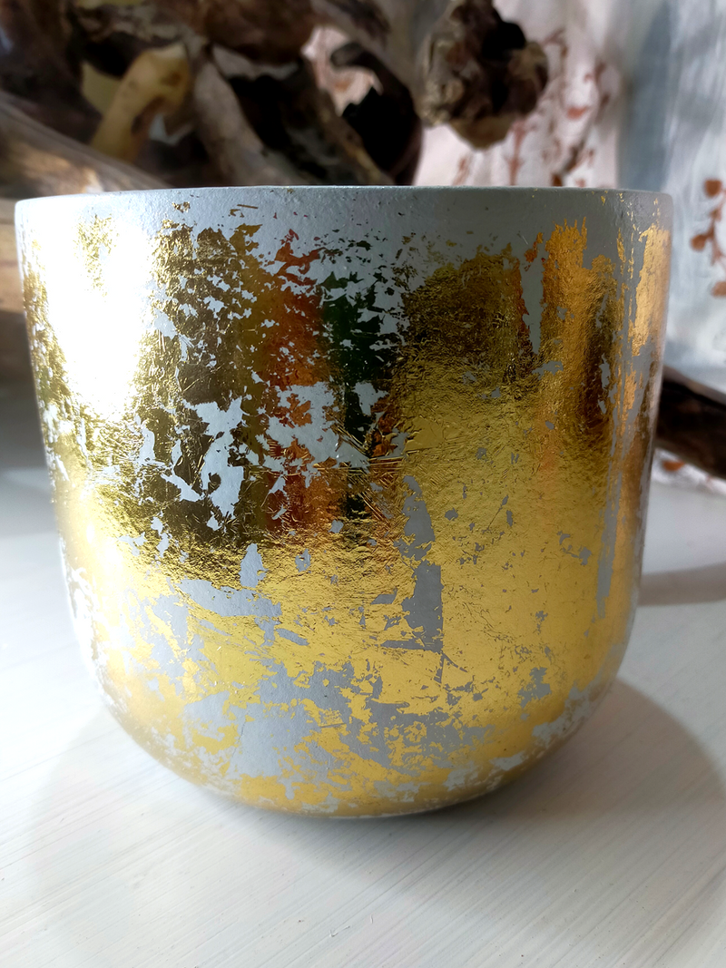 Gold Foil Terrcotta Pot (6 inches)