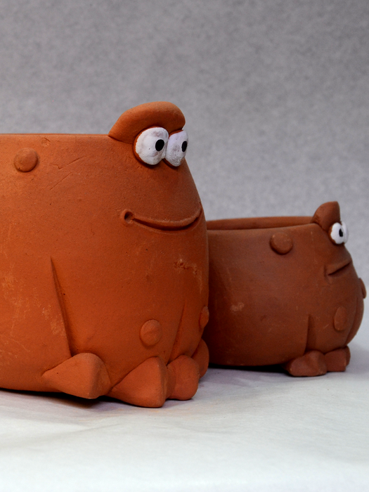 Animal Themed Terracotta Pots (2.5 inches, 4 inches)