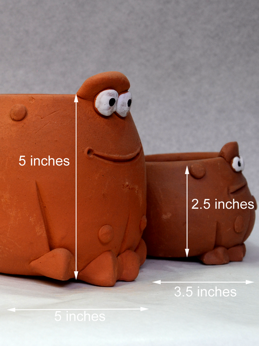 Animal Themed Terracotta Pots (2.5 inches, 4 inches)