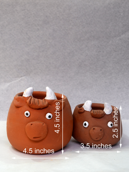 Animal Themed Terracotta Pots (2.5 inches, 4 inches)