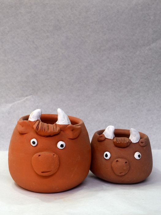 Animal Themed Terracotta Pots (2.5 inches, 4 inches)
