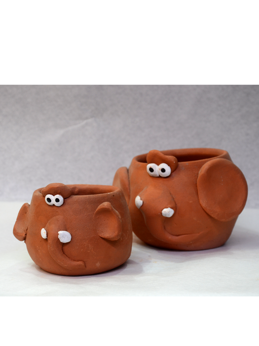 Animal Themed Terracotta Pots (2.5 inches, 4 inches)