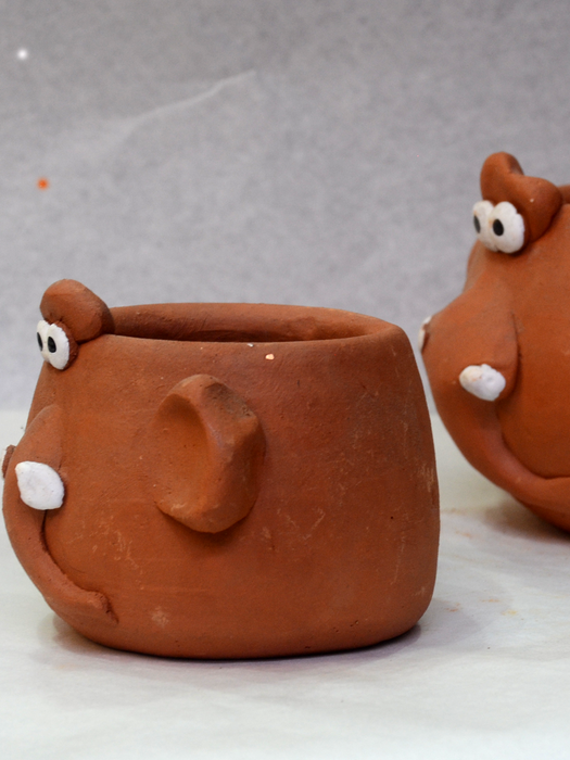 Animal Themed Terracotta Pots (2.5 inches, 4 inches)