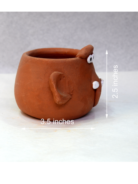 Animal Themed Terracotta Pots (2.5 inches, 4 inches)
