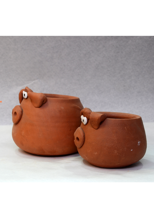 Animal Themed Terracotta Pots (2.5 inches, 4 inches)