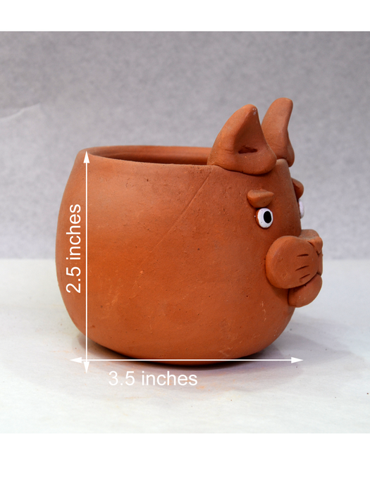 Animal Themed Terracotta Pots (2.5 inches, 4 inches)