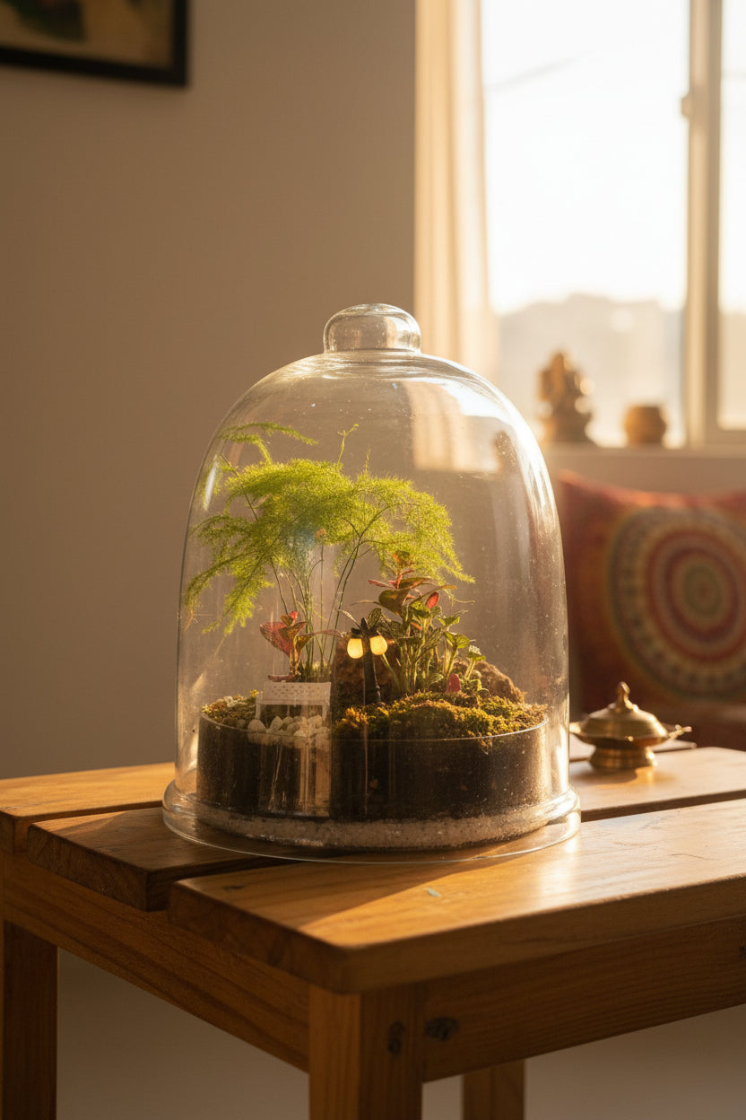 Closed Bell Jar Terrarium