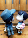 Miniature Garden Toy - Couple in Love SItting on a Bench