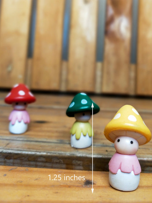 Miniature Toy - Mushrooms (set of 3)