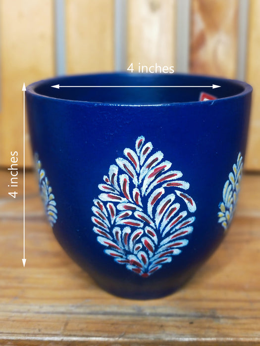 Royally Indian - 4 inch Hand Painted Terracotta Pots