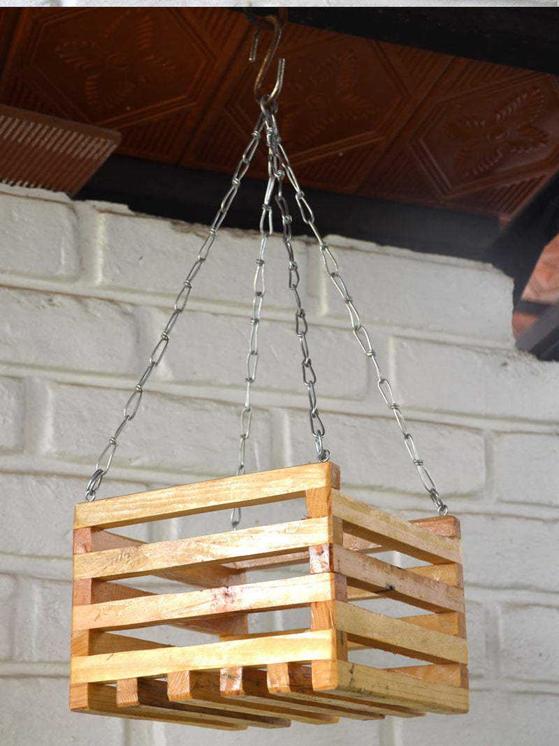 Wooden Hanging Basket