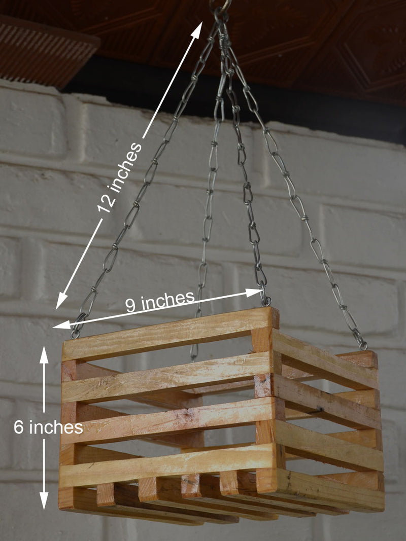 Wooden Hanging Basket