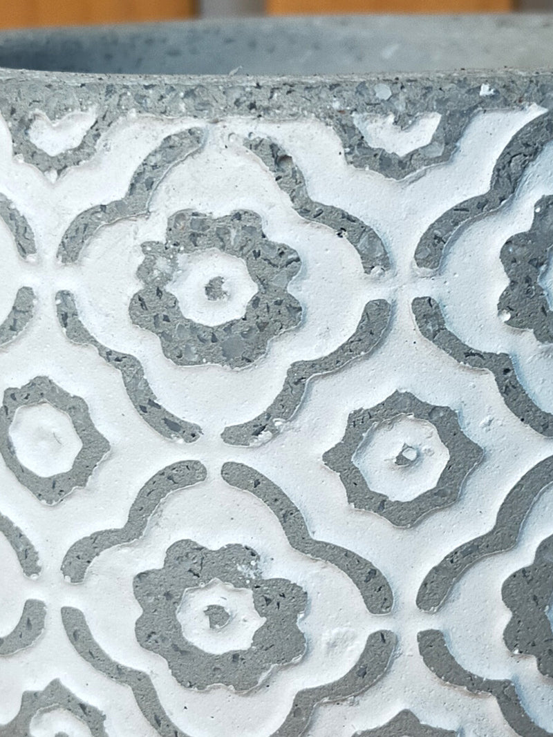 Grey Series - 3.5 inches Cement Planter - Mughal Lattice