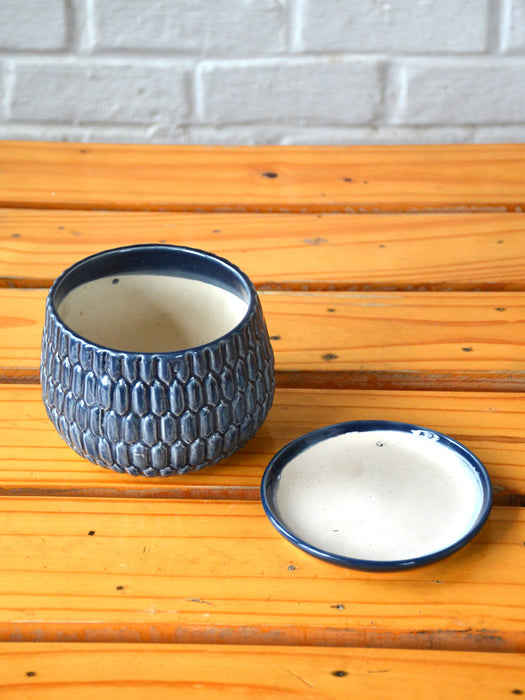 Blue Ceramic Urn