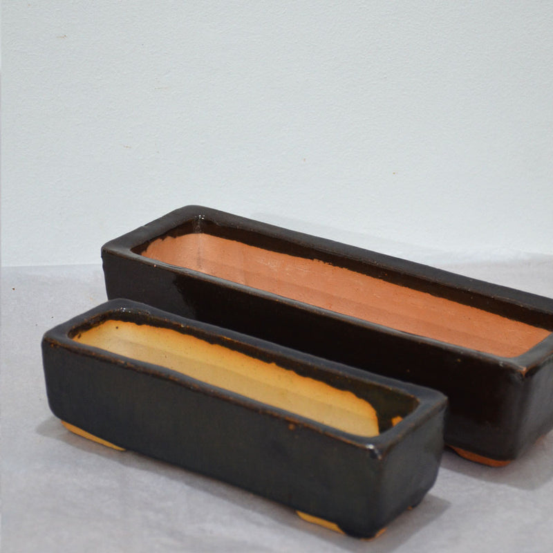 Rectangular Ceramic Pots (Set of 2)