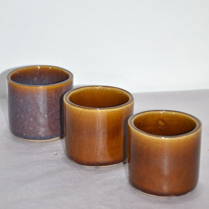 Ceramic Pots Cylinder 3"(Set of 3)