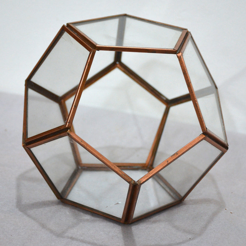 Pentagonal Terrarium Glass Bowl