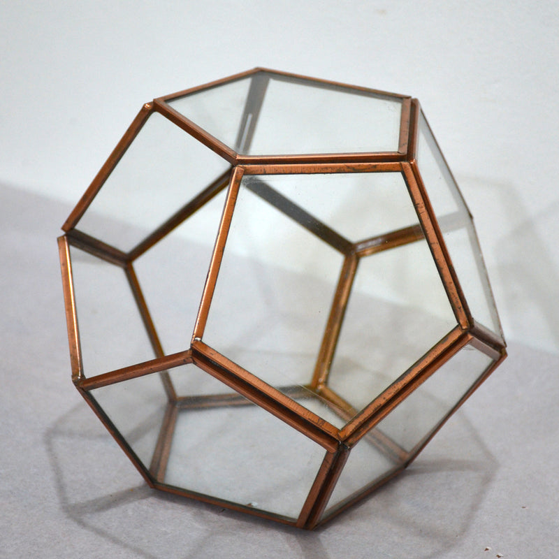 Pentagonal Terrarium Glass Bowl
