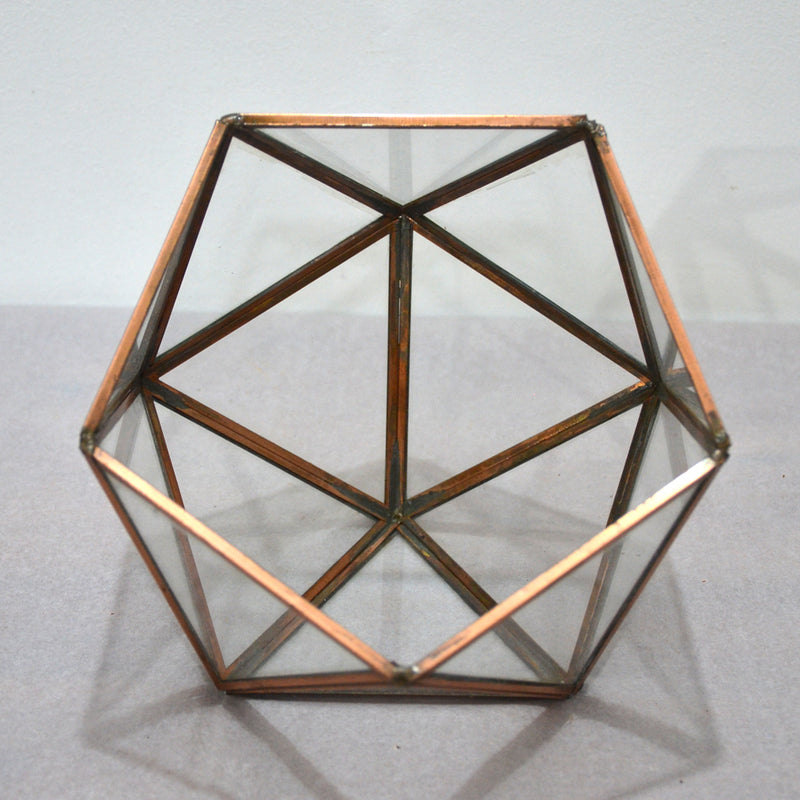 Inclined Triangular Terrarium Glass Bowl