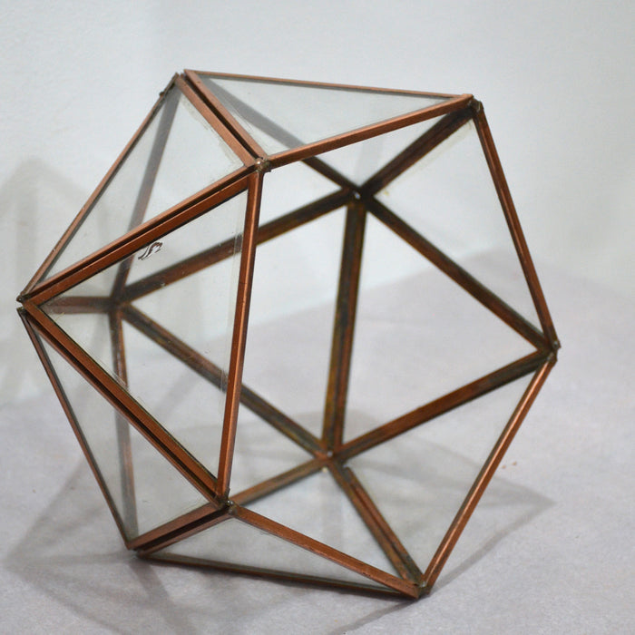 Inclined Triangular Terrarium Glass Bowl