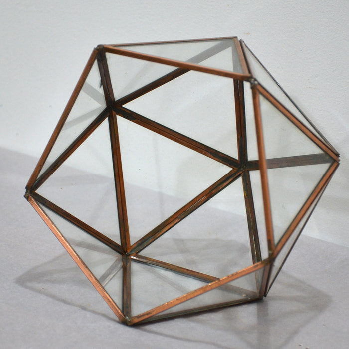 Inclined Triangular Terrarium Glass Bowl
