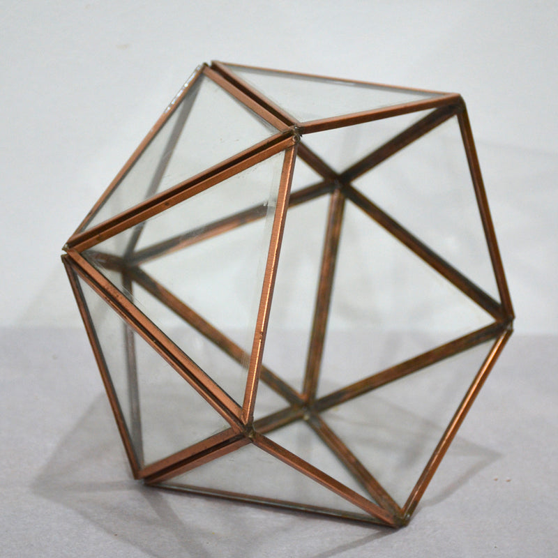 Inclined Triangular Terrarium Glass Bowl
