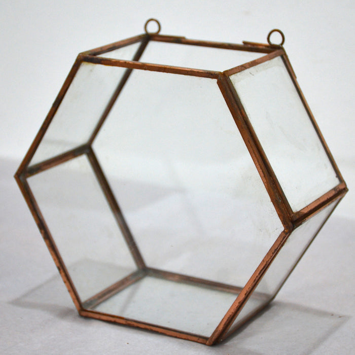 Hexagonal Wall Terrarium Glass Bowl